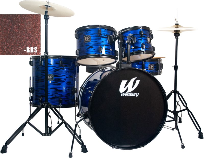 Westbury 400 SERIES 5-Piece Studio Drumset (Ruby Red Sparkle)