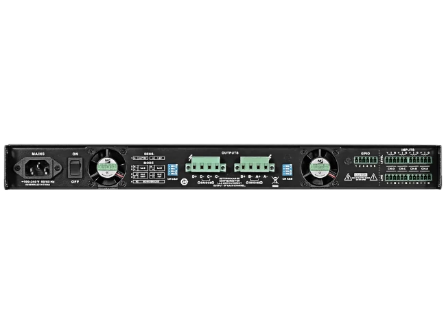 Wharfedale DP-4035i Lightweight 1RU Multichannel Amplifiers Analog Inputs Stable Down to 2Ω