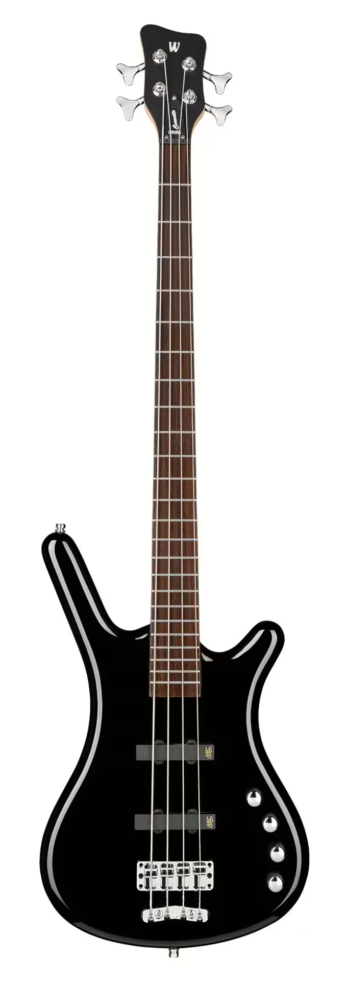 Warwick RockBass CORVETTE BASIC Electric Bass Guitar (Solid Black High Polish)