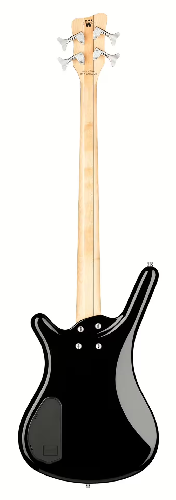 Warwick RockBass CORVETTE BASIC Medium Scale Fretless Electric Bass Guitar (Solid Black High Polish)