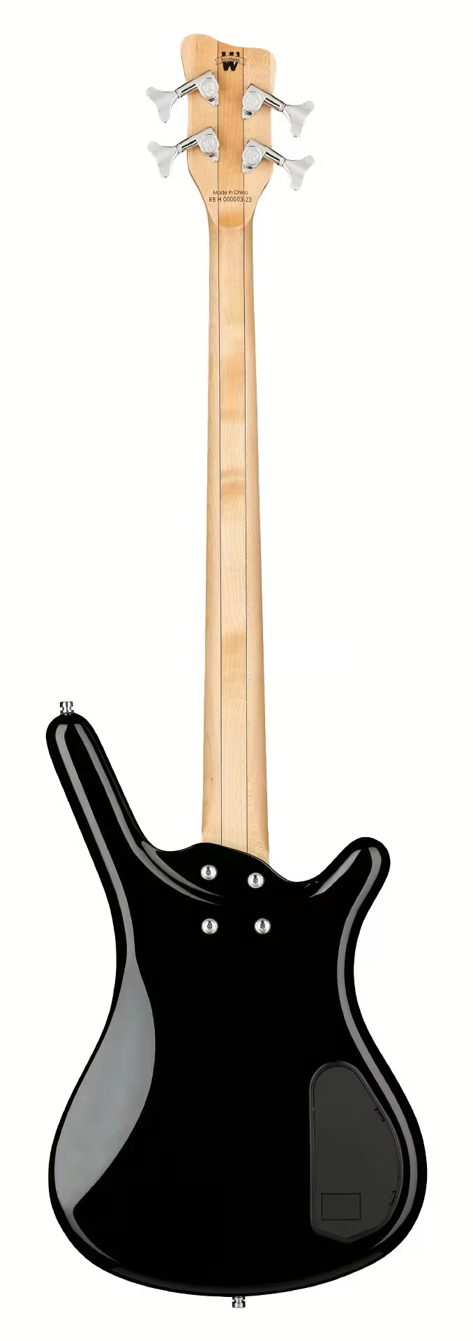 Warwick RockBass CORVETTE BASIC Left-Handed Medium Scale Electric Bass Guitar (Solid Black High Polish)