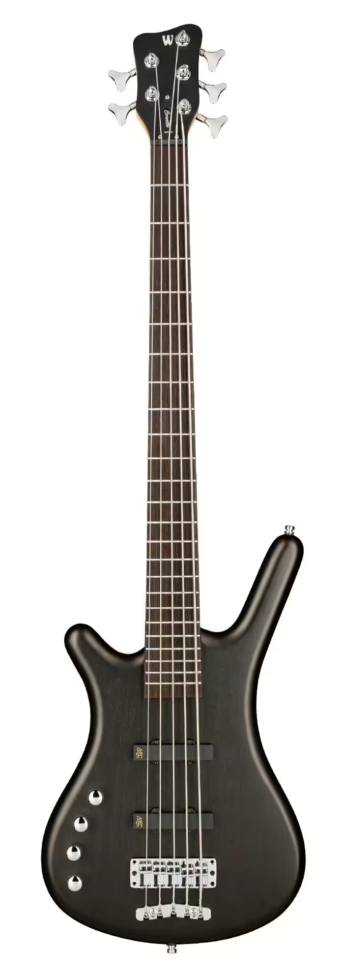 Warwick RockBass CORVETTE BASIC Left-Handed 5-String Electric Bass Guitar (Nirvana Black Transparent Satin)