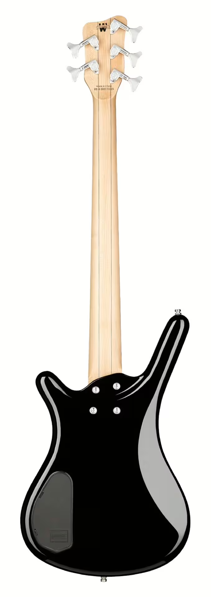 Warwick RockBass CORVETTE BASIC Medium Scale 5-String Fretless Electric Bass Guitar (Solid Black High Polish)