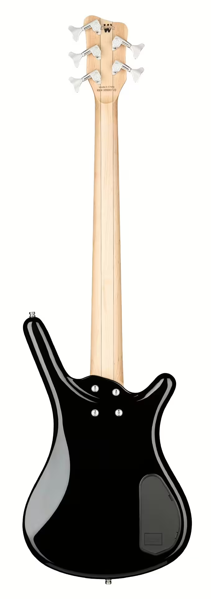 Warwick RockBass CORVETTE BASIC Left-Handed Medium Scale 5-String Electric Bass Guitar (Solid Black High Polish)