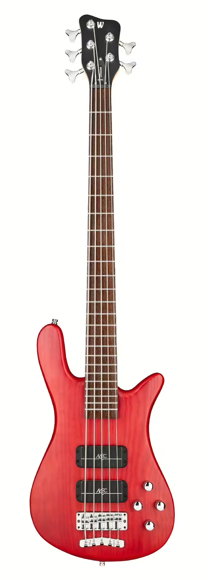 Warwick RockBass STREAMER STANDARD 5-String Electric Bass Guitar (Burgundy Red Transparent Satin)