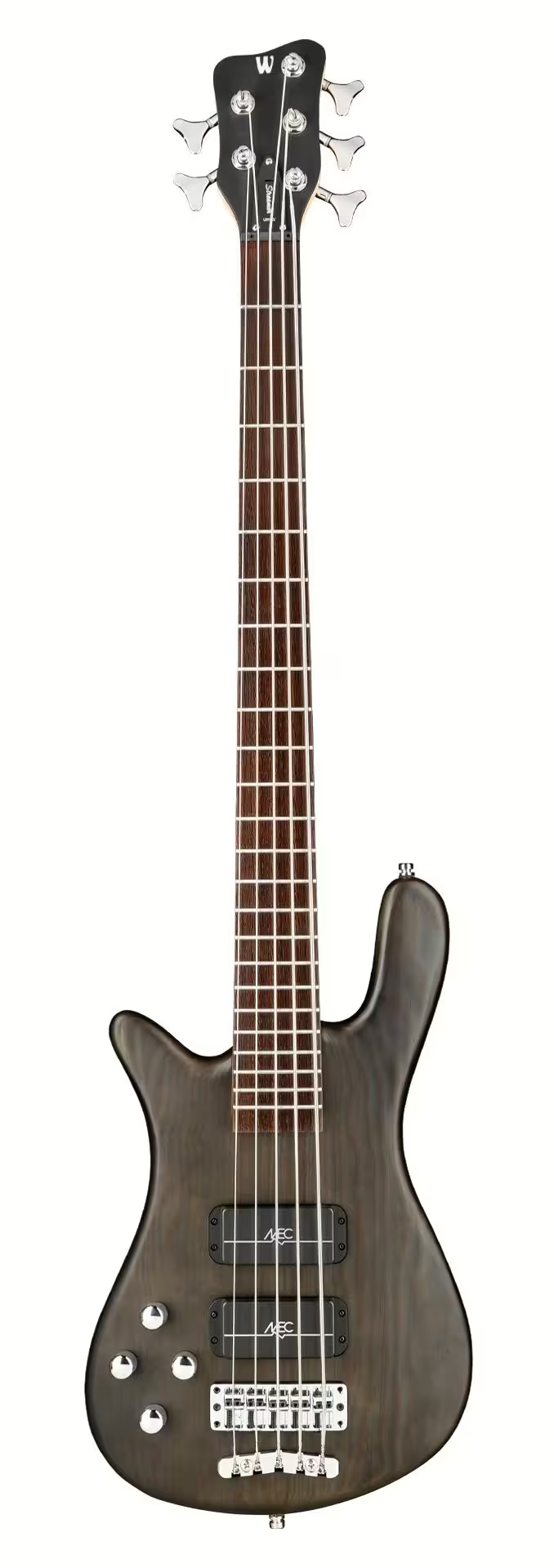 Warwick RockBass STREAMER STANDARD Left-Handed 5-String Electric Bass Guitar (Nirvana Black Transparent Satin)