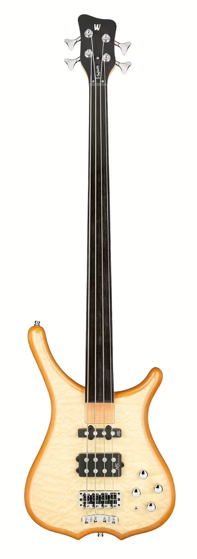 Warwick RockBass INFINITY Fretless Electric Bass Guitar (Natural Transparent High Polish)