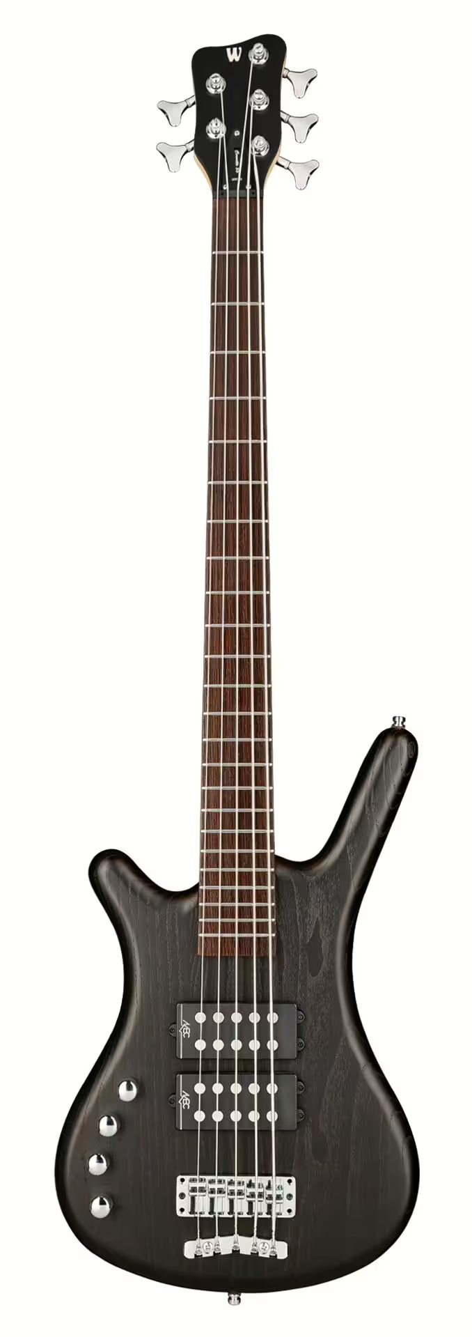 Warwick RockBass CORVETTE $$ Left-Handed 5-String Electric Bass Guitar (Nirvana Black Transparent Satin)