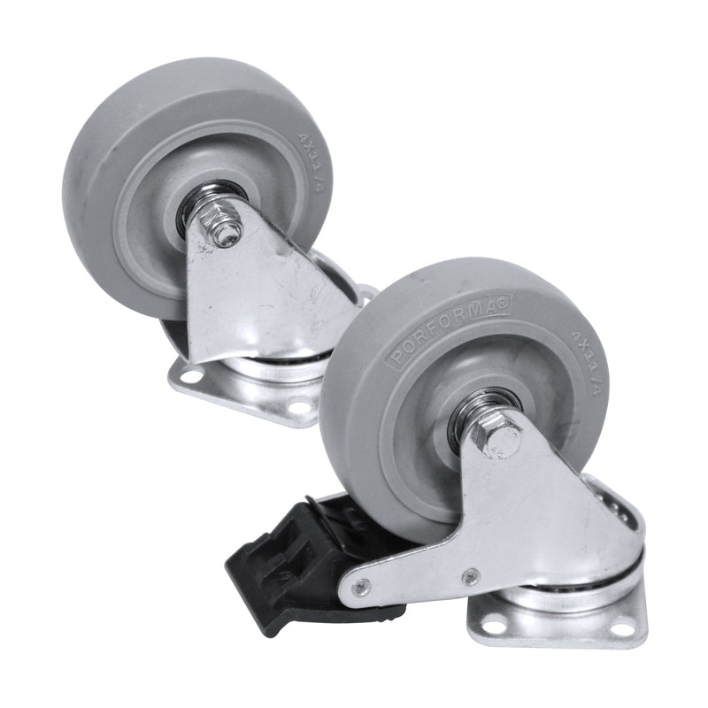ProX X-CASTER-4-GR-95x65 Replacement 4 inch Industrial Grade Caster Wheels Plate - Set of 4