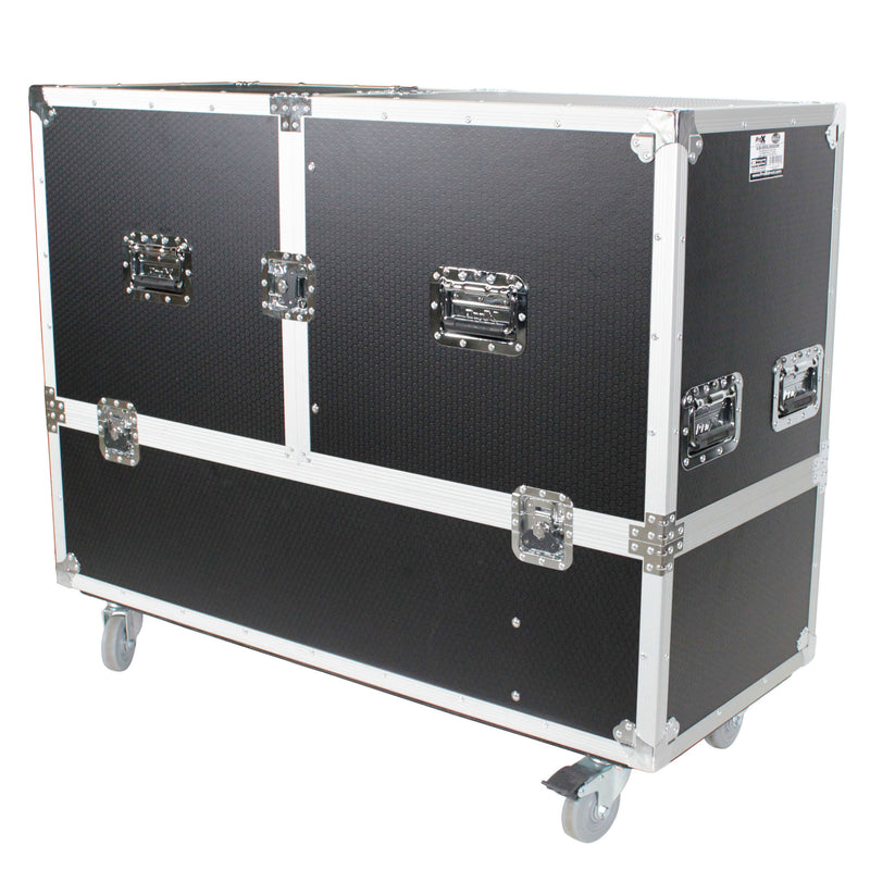 ProX X-EVO1250X2W ATA Flight Case for 2xRCF EVOX12 or EV Evolve 50 Compact Arrays Fits Two Speakers and Subwoofers