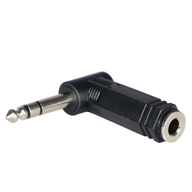 ProX XC-TRSF90M 1/4" TRS Female to 1/4" TRS Male Right-Angle Adapter