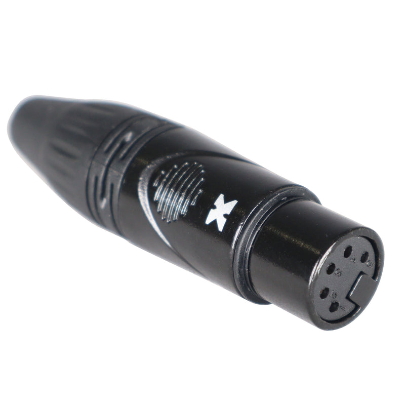 ProX XC-XLRF-5P Support de panneau femelle haute performance avec points de soudure pour câble micro XLR