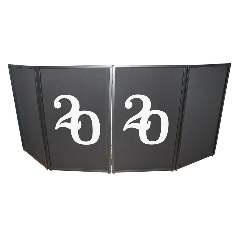 ProX XF-S2020X2 2020 Numerical Facade Enhancement Scrims - White Numbers on Black, Set of Two