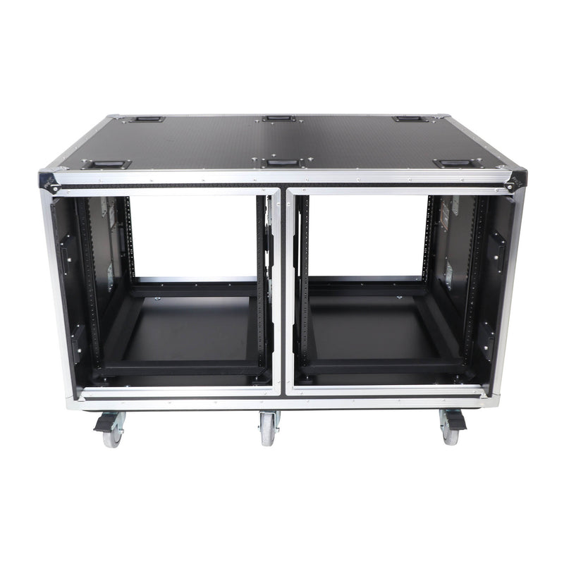 ProX XS-2X12USLAM24 Rack to Rack Shock Mount Case for Mixers with Caster Wheels