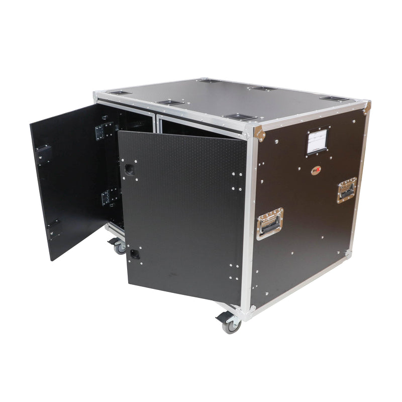 ProX XS-2X16USLAM24 Rack to Rack Shock Mount Case for Mixers with Caster Wheels