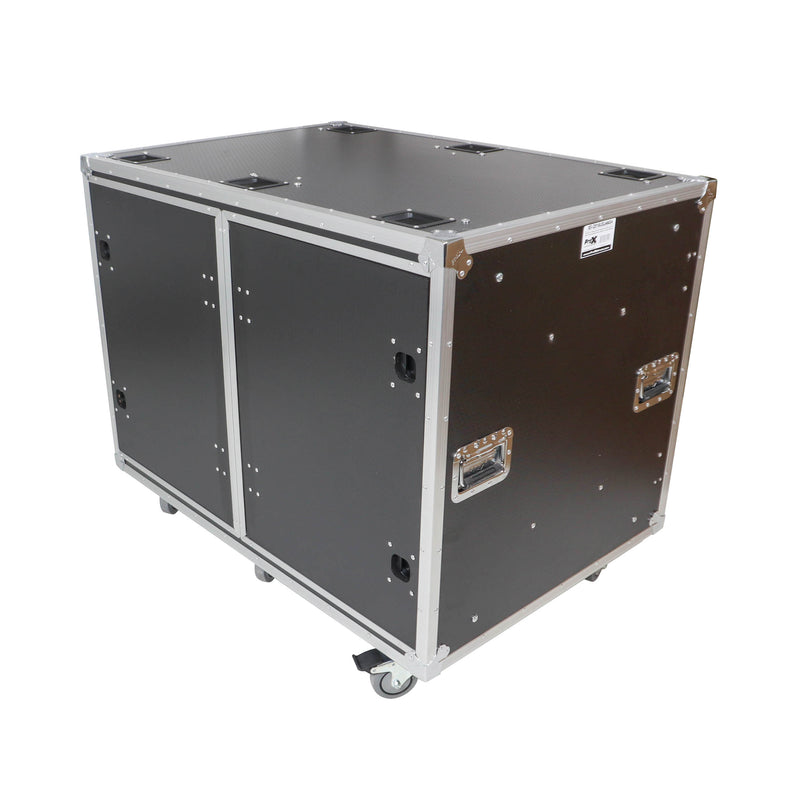 ProX XS-2X16USLAM24 Rack to Rack Shock Mount Case for Mixers with Caster Wheels