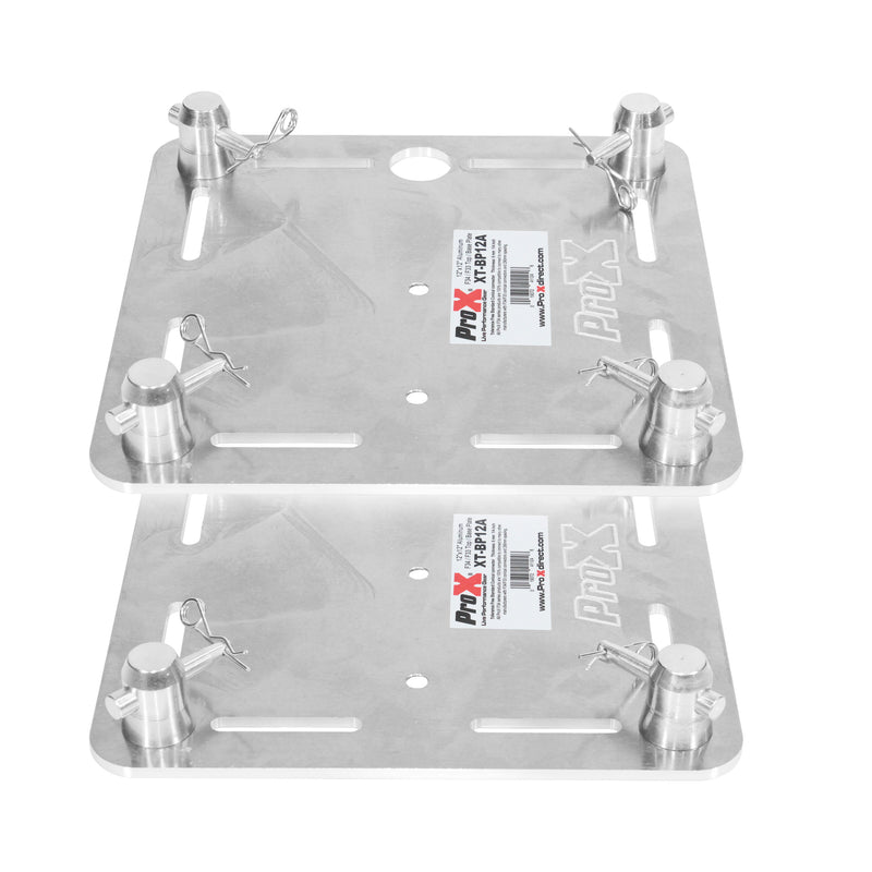 ProX XT-BP12AX2 Pack of Two 12" Aluminum 6mm Truss Top Plate for F34 F32 F31 Conical Square Truss with Connectors