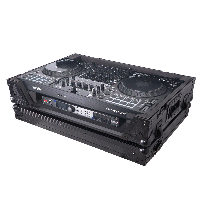 Boîtier ProX XS-DDJFLX10 WBL pour contrôleur DJ Pioneer DDJ-FLX10 avec roues d'espace rack 1U