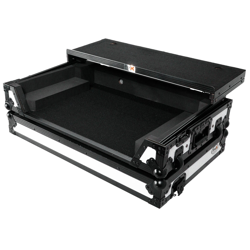 ProX XS-DDJFLX10WLTWH ATA Flight Style Road Case pour contrôleur DJ Pioneer DDJ-FLX10 avec étagère pour ordinateur portable