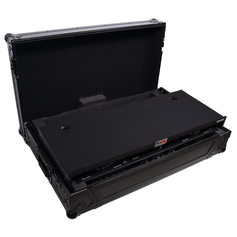 ProX XS-DDJFLX10WLTBLLED ATA Flight Style Road Case pour contrôleur DJ Pioneer DDJ-FLX10 avec étagère pour ordinateur portable