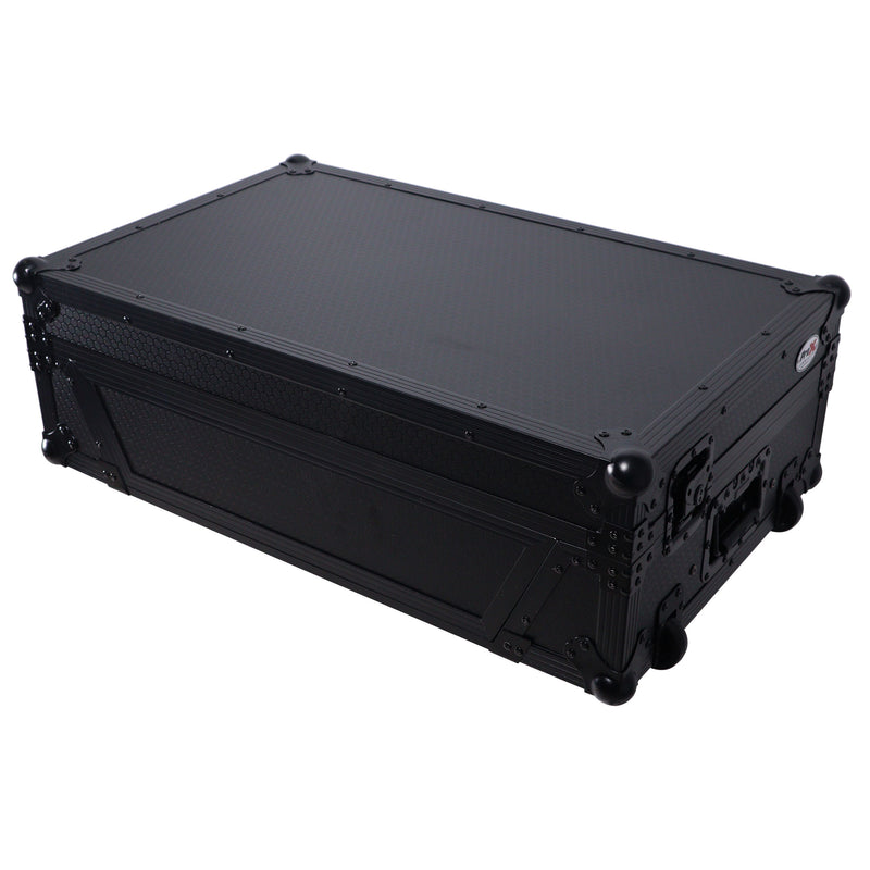 ProX XS-FLX102UWLTBLLED Case For Pioneer DDJ-FLX10 DJ Controller with Laptop Shelf 2U Rack Space Wheels (Black)