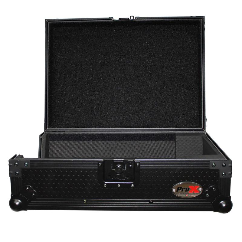 ProX XS-M12BL Universal 12 Mixer Ata Hard Road Flight Case For Large Format Dj Mixers (Black On Black)