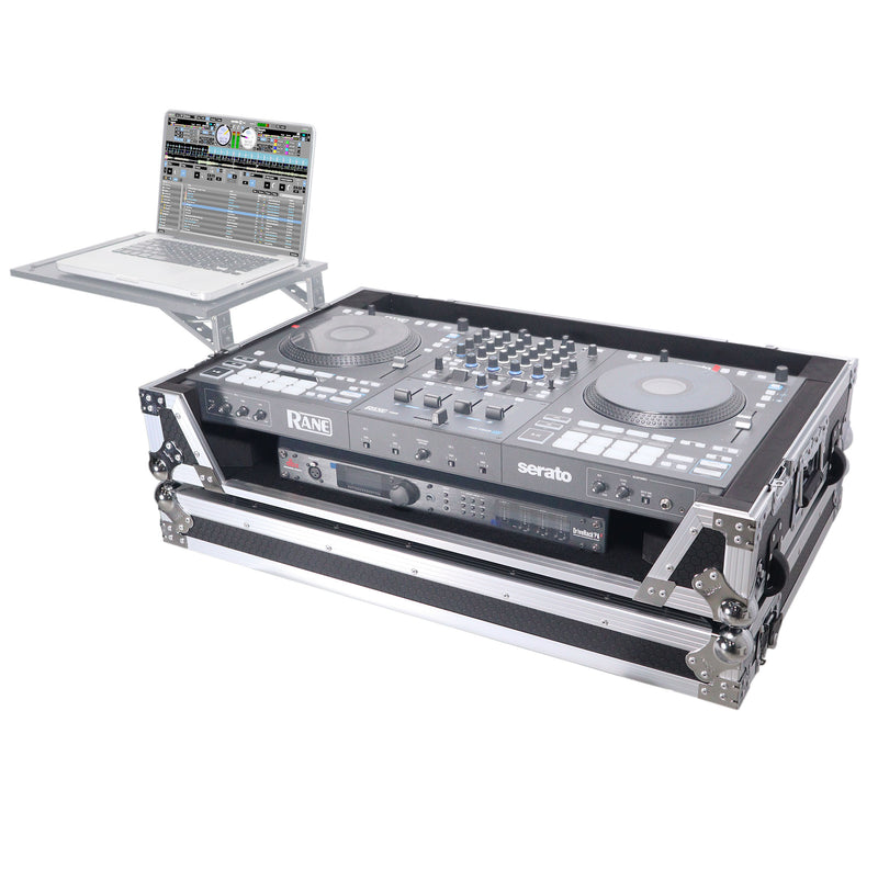 ProX XS-RANEFOURW ATA Flight Style Road Case For RANE Four DJ Controller with 1U Rack Space and Wheels