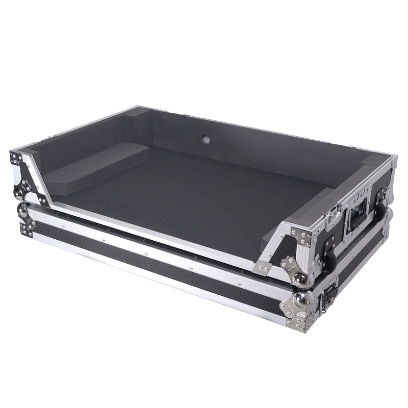 Prox XS-RaneFourw ATA Flight Style Road Case pour Rane Four ou Rane Perter DJ Contrôleur avec espace de rack 1U et roues