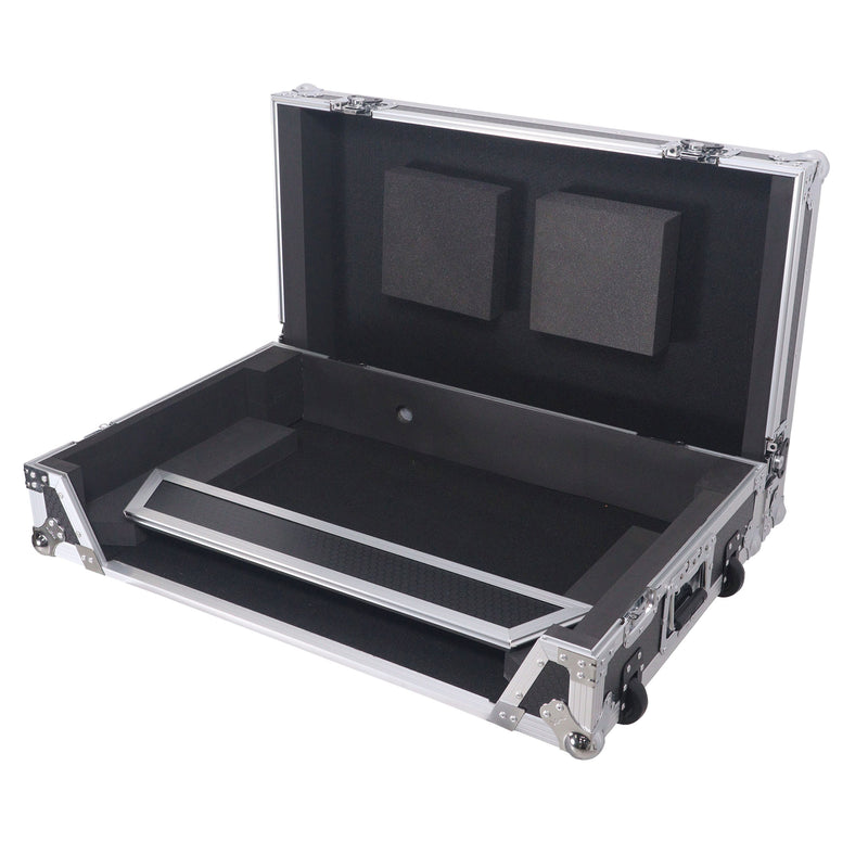 ProX XS-RANEFOURW ATA Flight Style Road Case For RANE Four DJ Controller with 1U Rack Space and Wheels