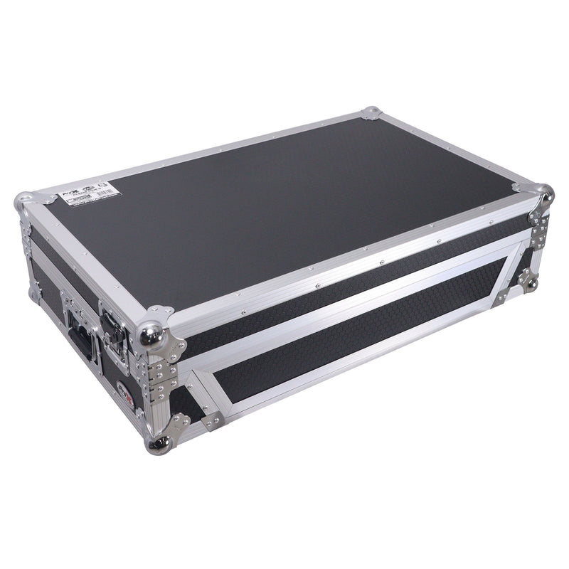 Prox XS-RaneFourw ATA Flight Style Road Case pour Rane Four ou Rane Perter DJ Contrôleur avec espace de rack 1U et roues