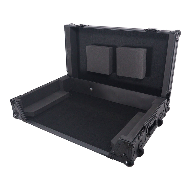 ProX XS-RANEFOURWBL ATA Flight Style Road Case For RANE Four DJ Controller with 1U Rack Space and Wheels (Black)