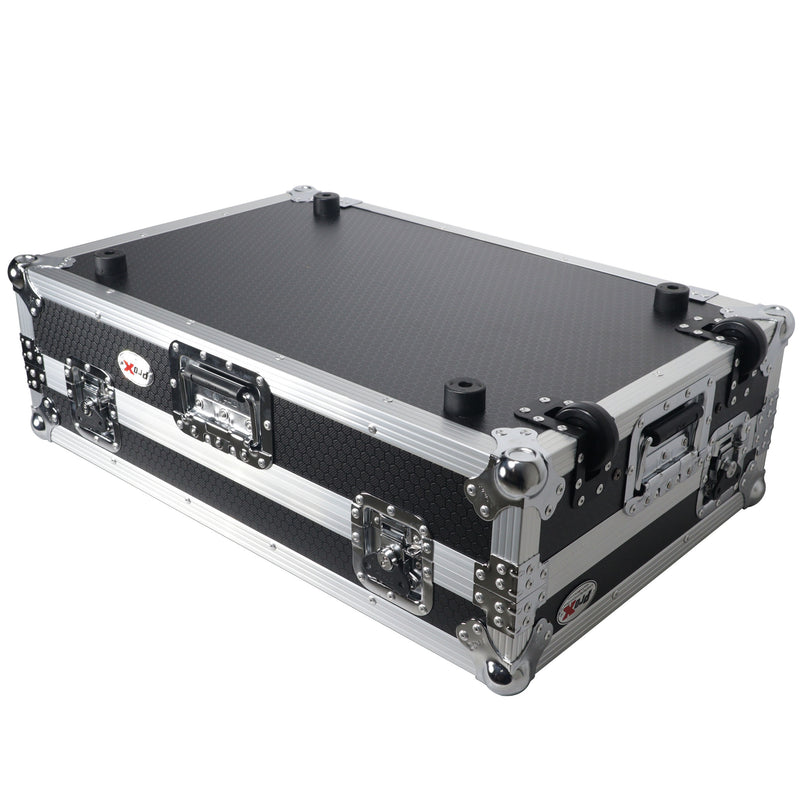 Flight case ProX XS-RANEONEWLT pour contrôleur DJ RANE ONE avec étagère coulissante pour ordinateur portable, support 1U et roues