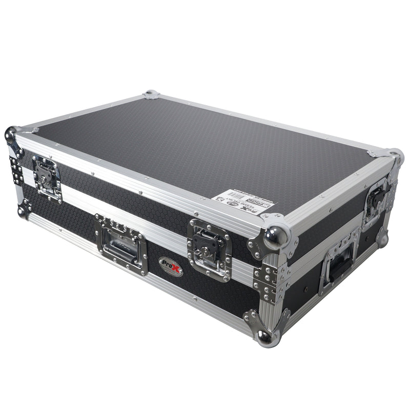 Flight case ProX XS-RANEONEWLT pour contrôleur DJ RANE ONE avec étagère coulissante pour ordinateur portable, support 1U et roues