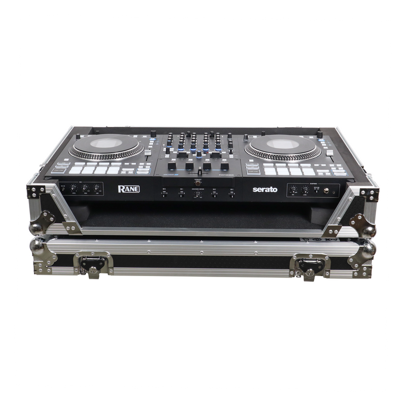 Prox XS-RaneFourw ATA Flight Style Road Case pour Rane Four ou Rane Perter DJ Contrôleur avec espace de rack 1U et roues