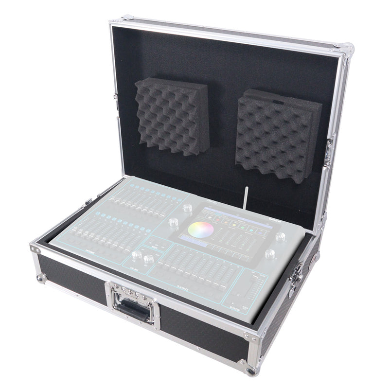 ProX XS-UMIX2415 Universal Flight Style Road Case for CHAMSYS QuickQ 20 w/Diced Foam Fits up to 24"x15" Mixers