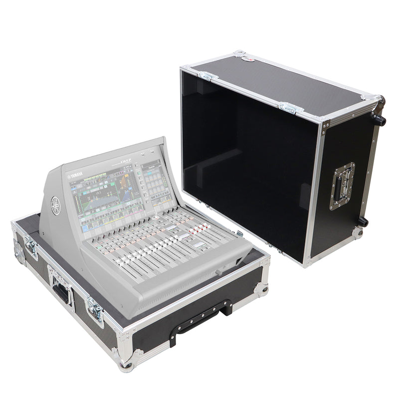 ProX XS-YDM7COMPACT Flight Console Case for Yamaha DM7 Compact with Pull Handle and Wheels