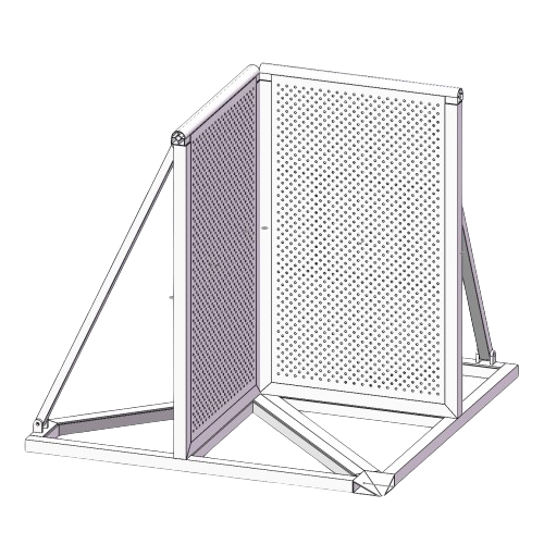 ProX XT-CSB4FT-CORNER 4FT Heavy-duty Aluminum Ventilated Crowd Barrier Corner and Base