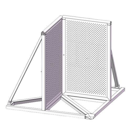 ProX XT-CSB4FT-CORNER Coin et base de barrière de foule ventilée en aluminium robuste de 4 pieds