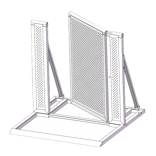 ProX XT-CSB4FT-DOOR Porte et base de barrière de foule ventilée en aluminium robuste de 4 pieds