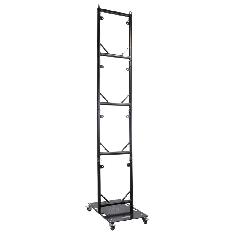 ProX XT-GRU-PKGX4 BLK Truss Modular 4X Rapid U Grid Trio Package pour éclairage – Têtes mobiles avec plaque de base en aluminium roulante (noir)