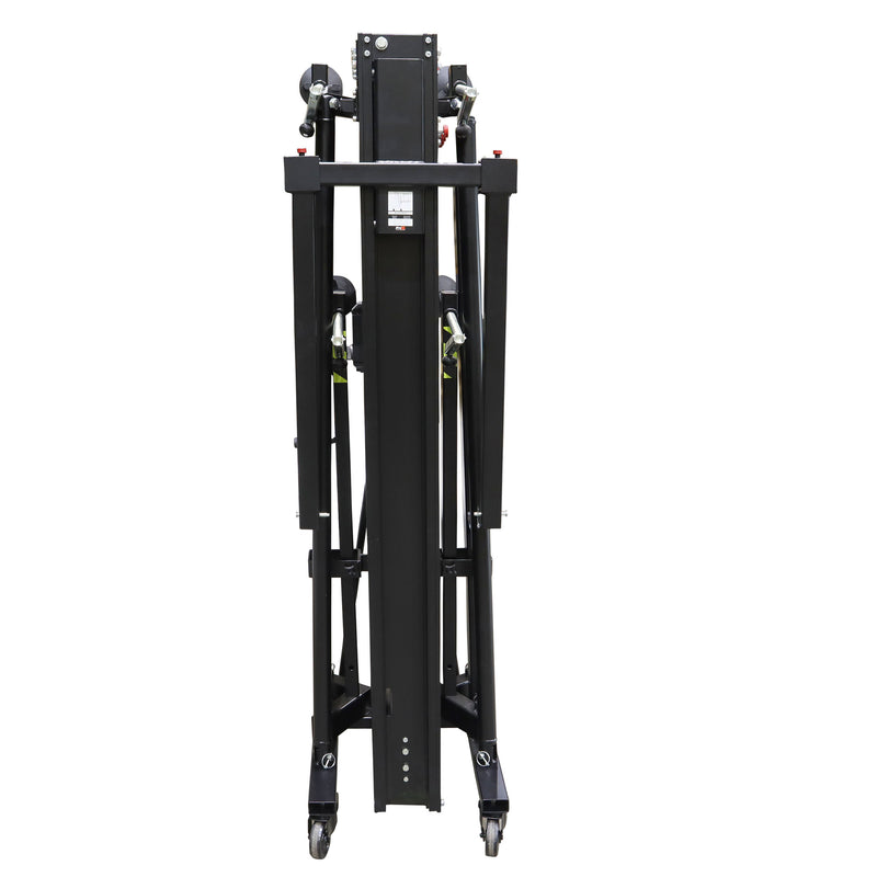 ProX XT-HERCULES 6.5 PLUS 21 Ft. Lift Frontal Loading Lifting Tower for Line Array - Max Load 500kg-1102 lbs (Black Aluminum)
