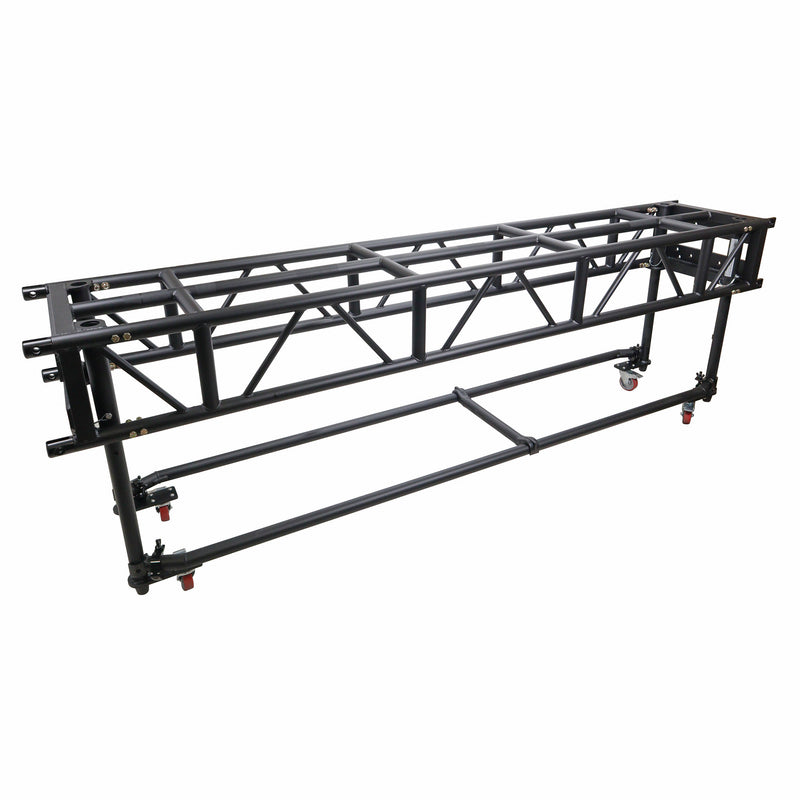 ProX XT-PreRig10ft BLK Pre-Rig Truss Segment with Removable Rolling Base System - 10 ft (Black)