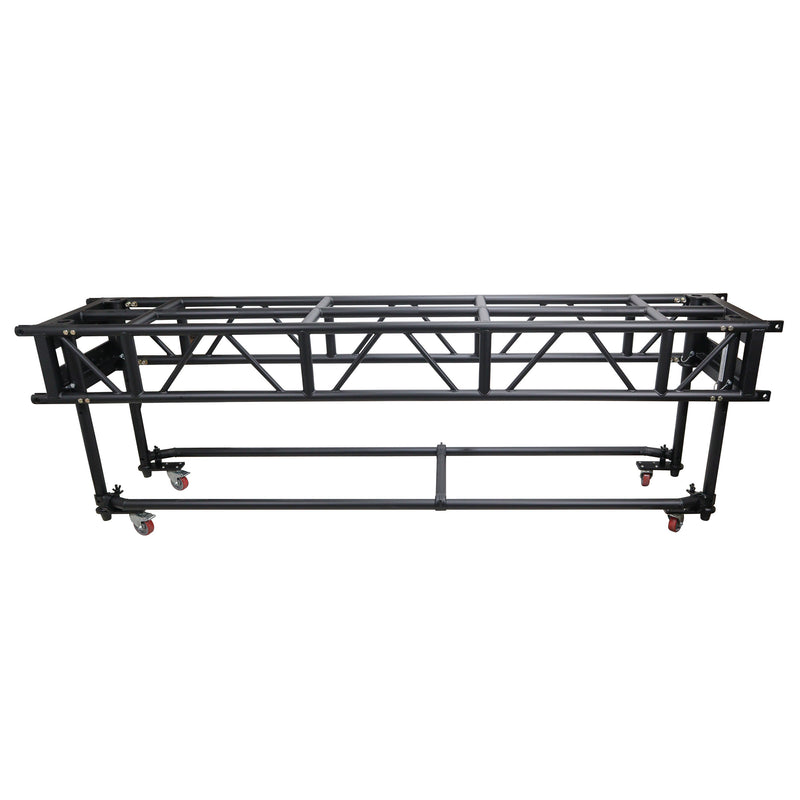 ProX XT-PreRig10ft BLK Pre-Rig Truss Segment with Removable Rolling Base System - 10 ft (Black)