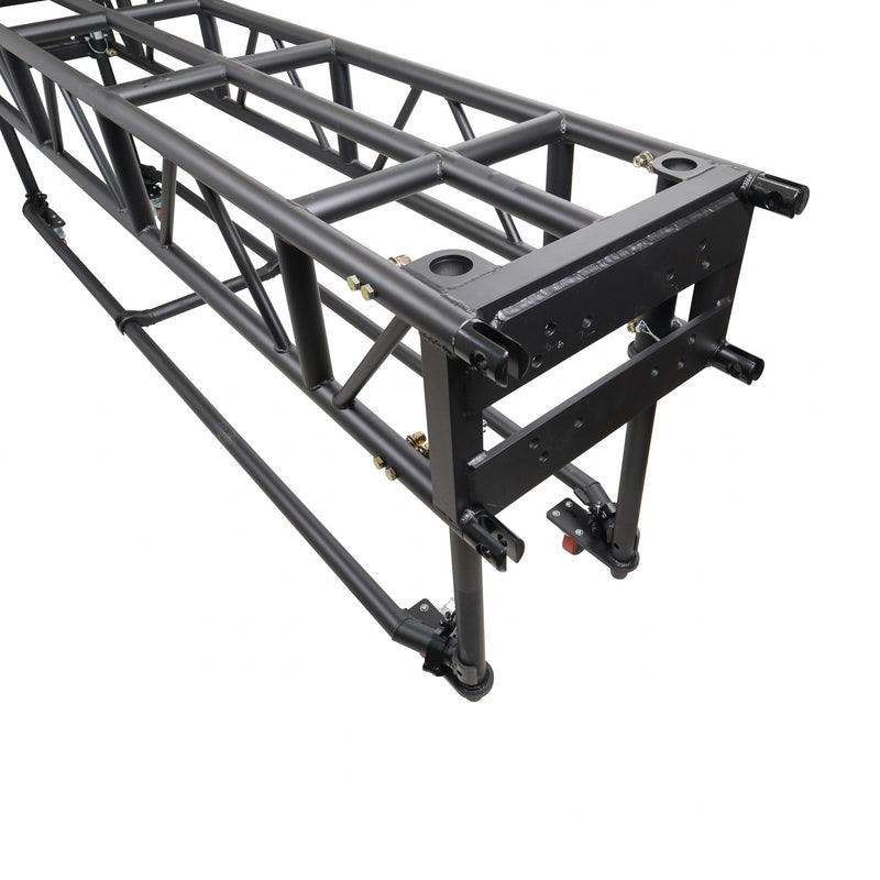 ProX XT-PreRig10ft BLK Pre-Rig Truss Segment with Removable Rolling Base System - 10 ft (Black)