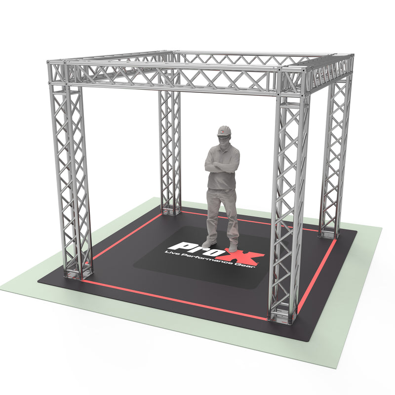 Stand de salon ProX XTP-E10109 - 10,10 L X 10,10 L X 9,20 PI H Structure robuste de 2 mm