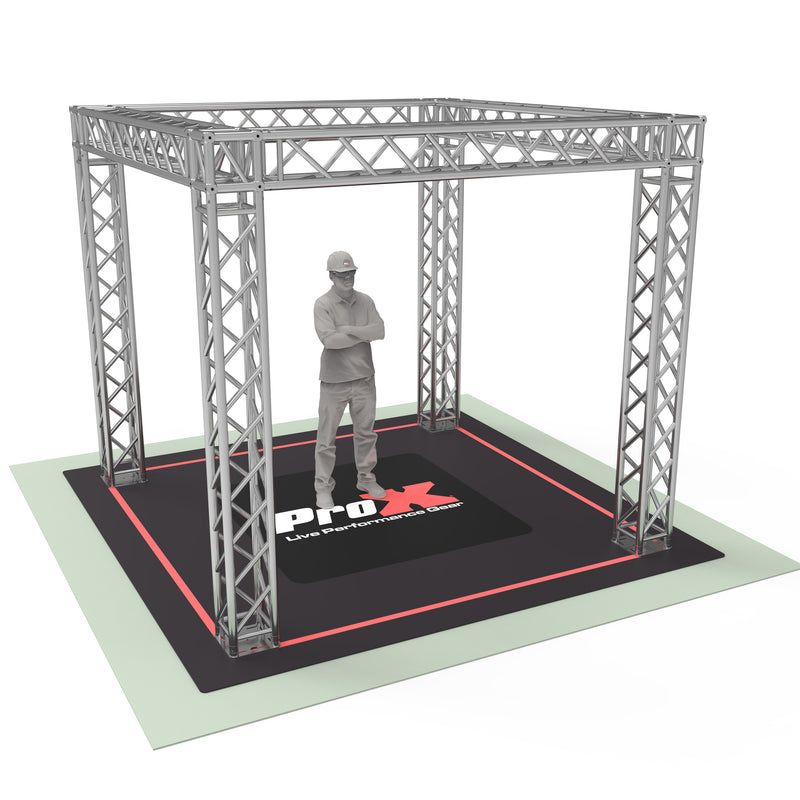 Stand de salon ProX XTP-E10109 - 10,10 L X 10,10 L X 9,20 PI H Structure robuste de 2 mm