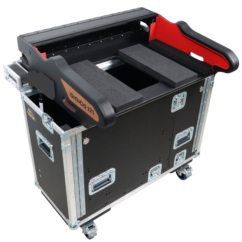 ProX XZF-DIG-S21D Flip-Ready Detachable Easy Retracting Hydraulic Lift Case for DIGICO SD21 D Digital Mixing Console