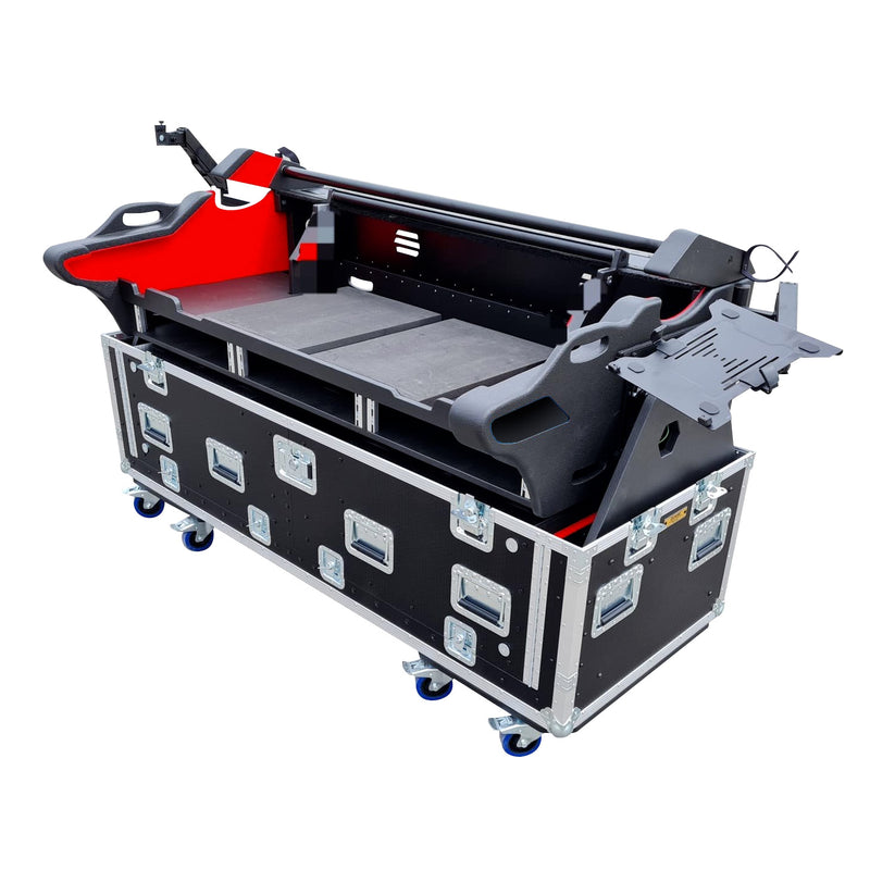 ProX XZF-DIG Q338 2x1U DiGiCo Quantum 338 Flip-Ready Hydraulic Console Easy Retracting Lifting 2x1U Rack Space Flight Case