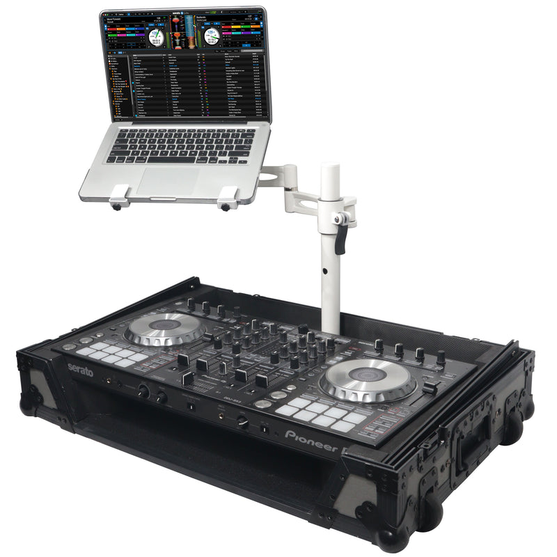 ProX XZF-LTARM PKG WH Bras articulé pour ordinateur portable pour tour de contrôle DJ Podium (Blanc)
