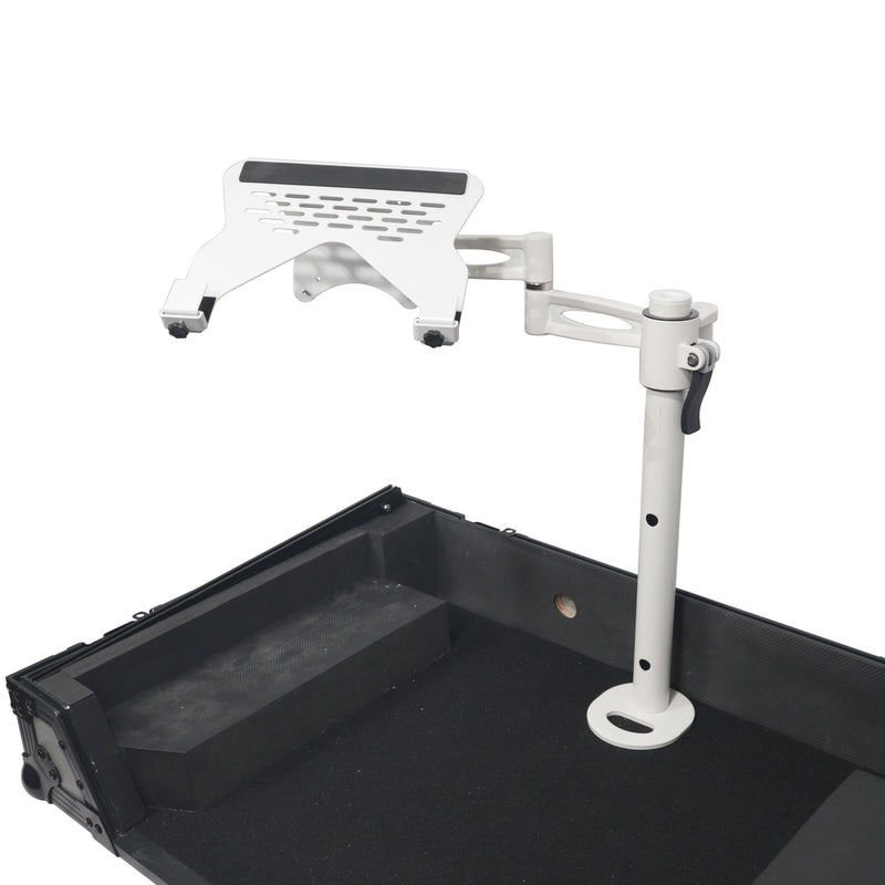 ProX XZF-LTARM PKG WH Articulating Laptop Tray Arm Pole for Control Tower DJ Podium (White)